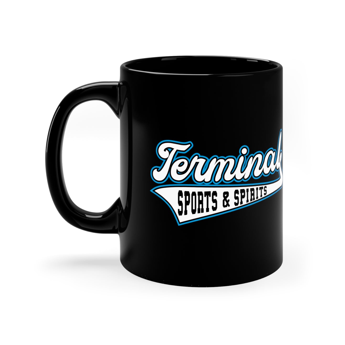 Terminal Sports & Spirits - Terre Haute Indiana - sports logo - 11oz Black Mug