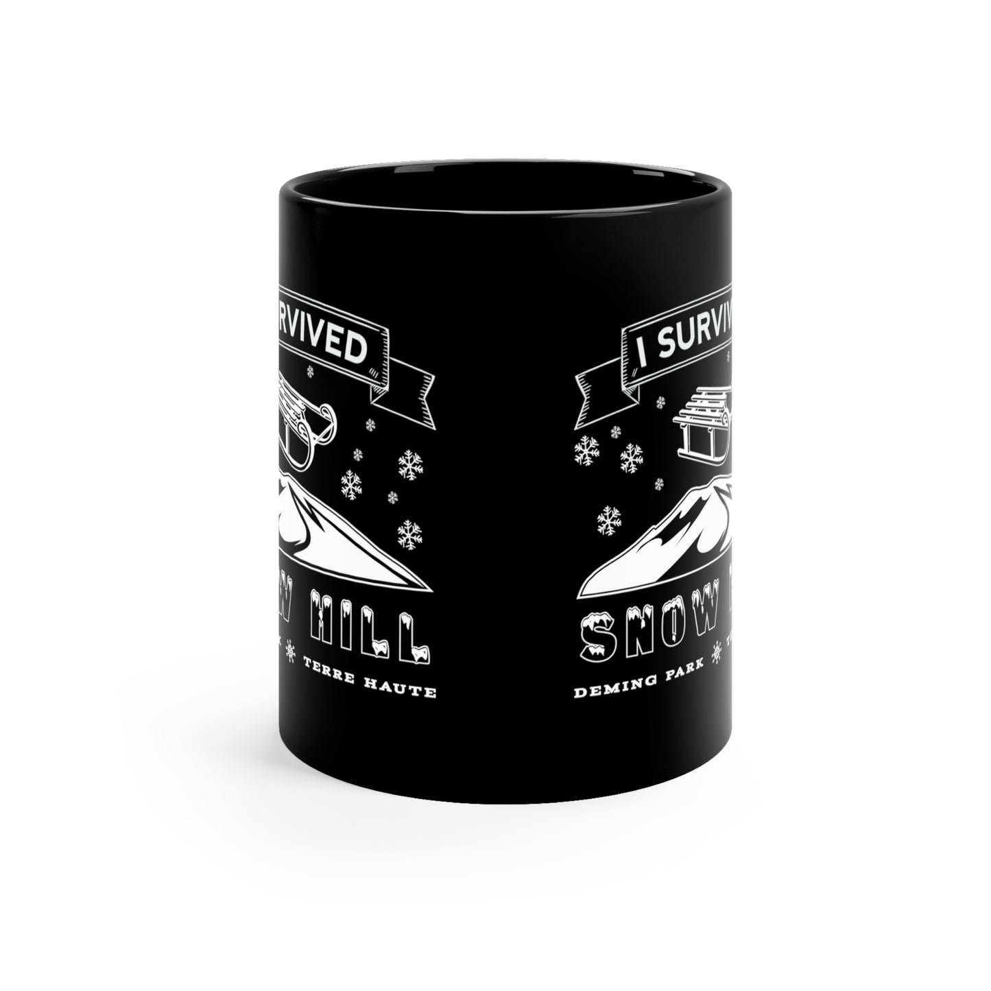 Snow Hill - Deming Park - Terre Haute Indiana - 11oz Black Mug