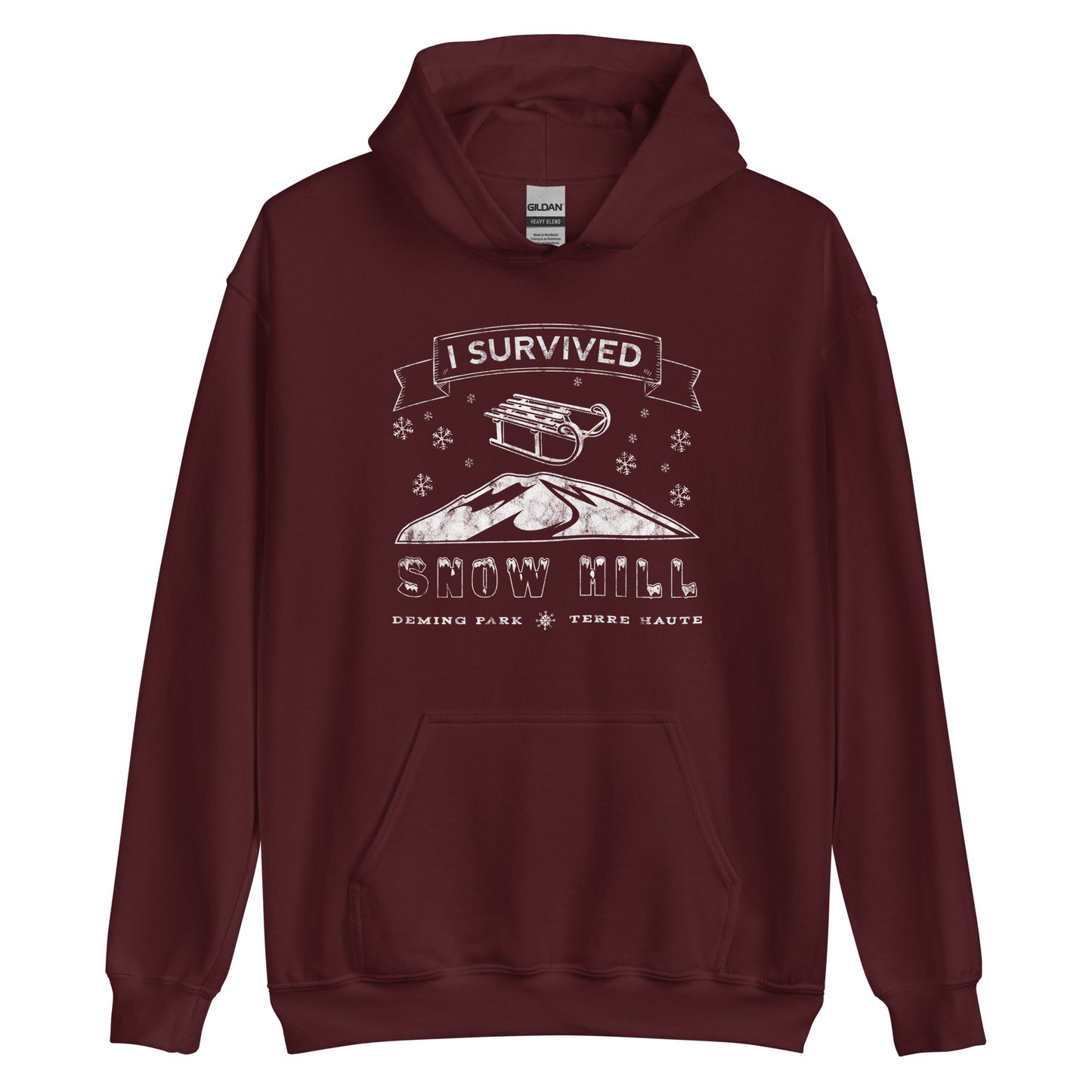 Snow Hill - Deming Park - Terre Haute Indiana - Unisex Hoodie