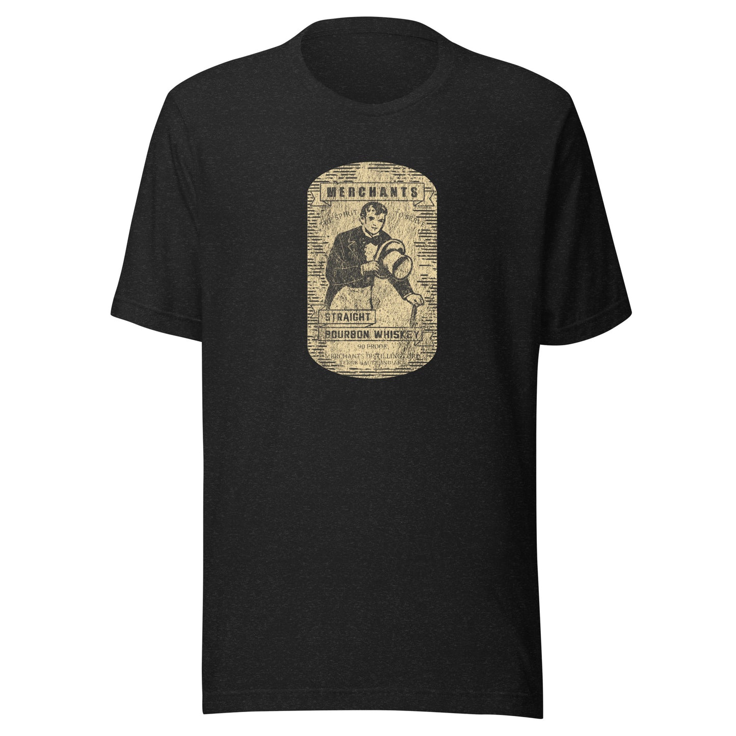 Deluxe Bourbon Whiskey / Merchants Distilling (design 3) - Terre Haute Indiana - Short-Sleeve Unisex T-Shirt