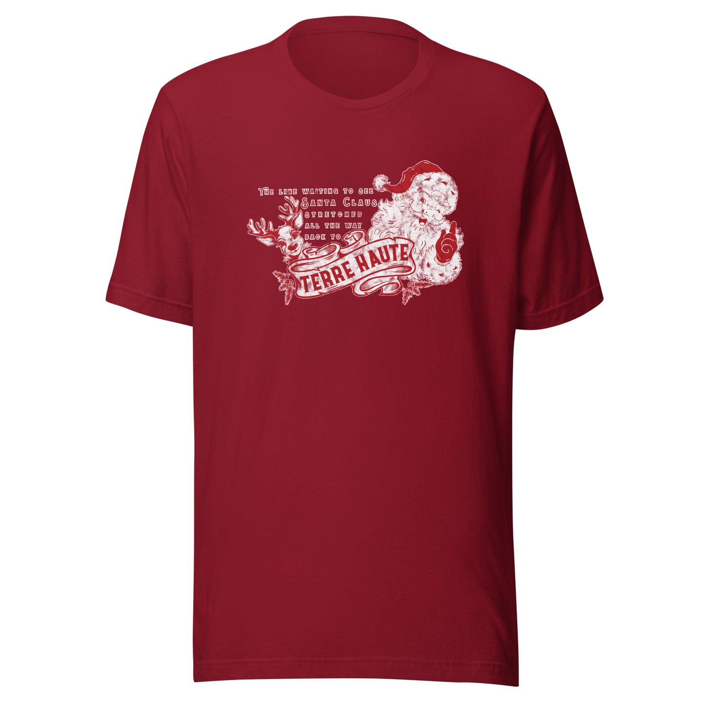Santa Claus Line to Terre Haute - Unisex t-shirt