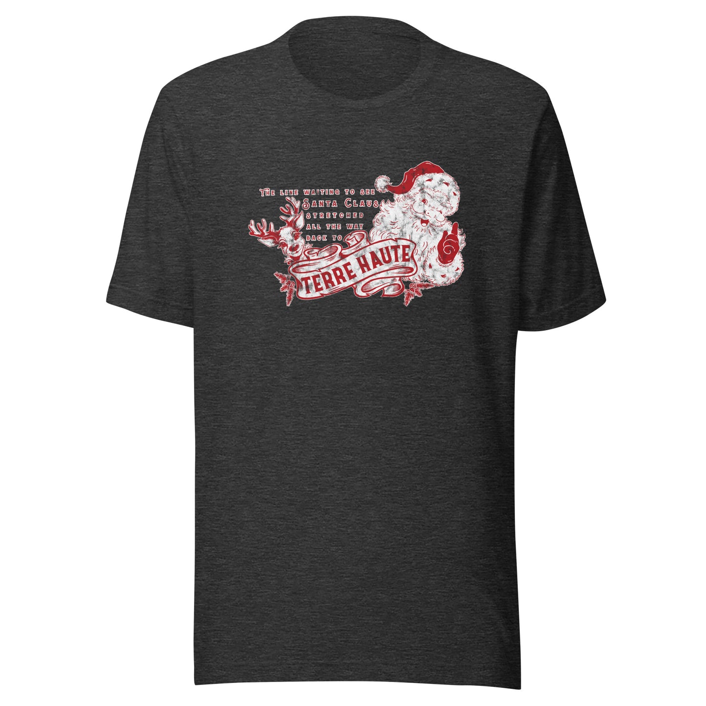 Santa Claus Line to Terre Haute - Unisex t-shirt