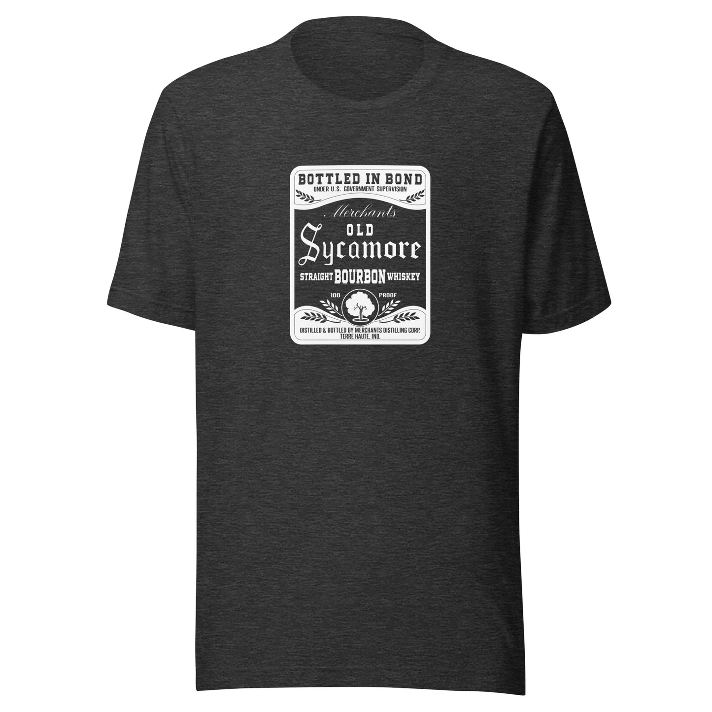 Old Sycamore Whiskey / Merchants Distilling (white) - Terre Haute Indiana - Short-Sleeve Unisex T-Shirt