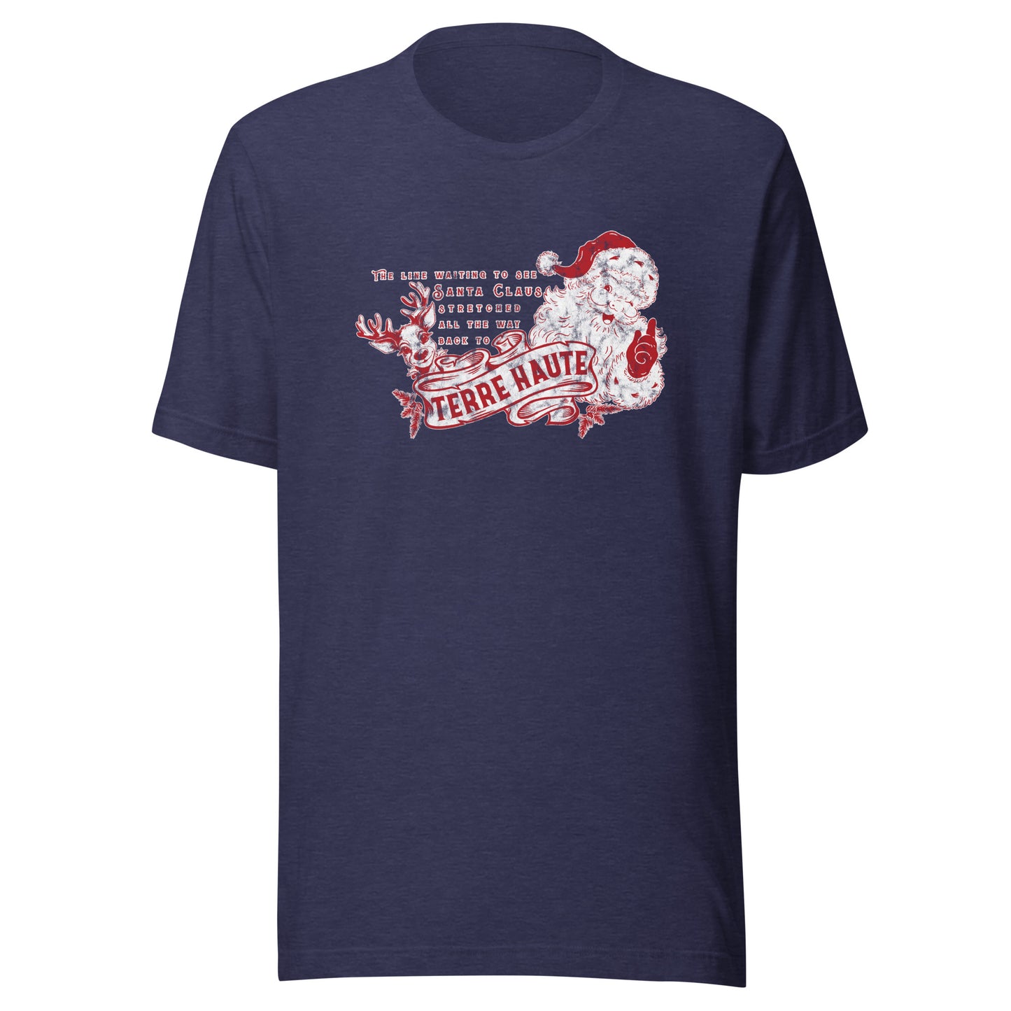 Santa Claus Line to Terre Haute - Unisex t-shirt
