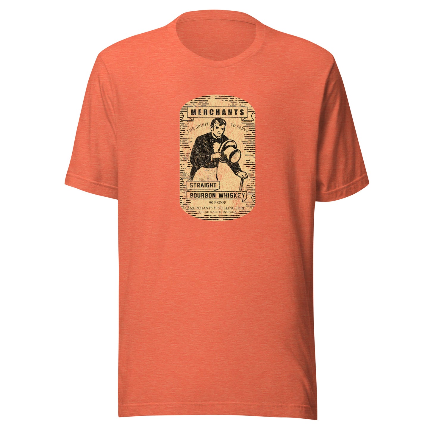 Deluxe Bourbon Whiskey / Merchants Distilling (design 3) - Terre Haute Indiana - Short-Sleeve Unisex T-Shirt