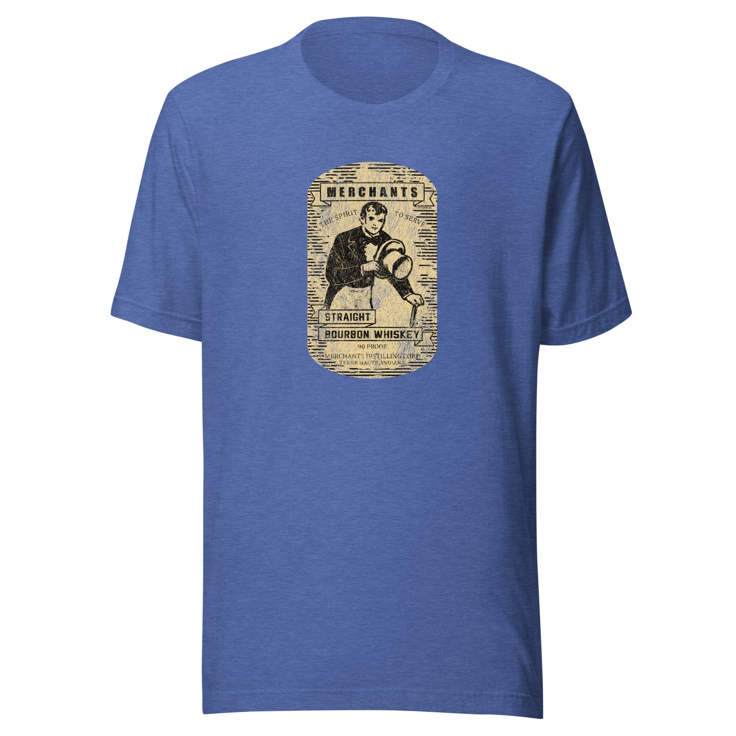Deluxe Bourbon Whiskey / Merchants Distilling (design 3) - Terre Haute Indiana - Short-Sleeve Unisex T-Shirt