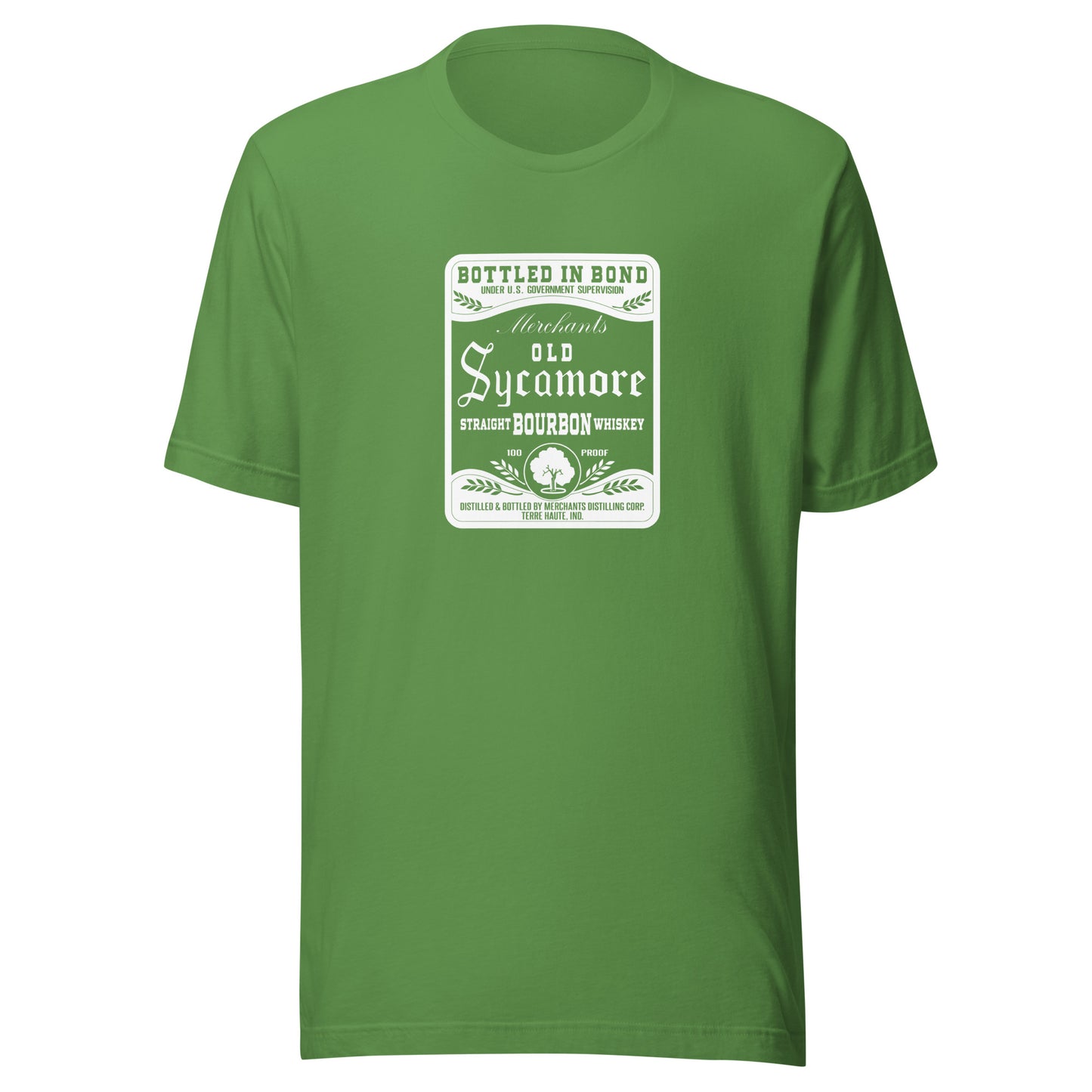 Old Sycamore Whiskey / Merchants Distilling (white) - Terre Haute Indiana - Short-Sleeve Unisex T-Shirt