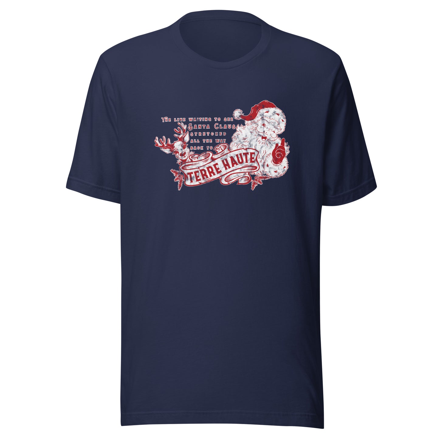 Santa Claus Line to Terre Haute - Unisex t-shirt