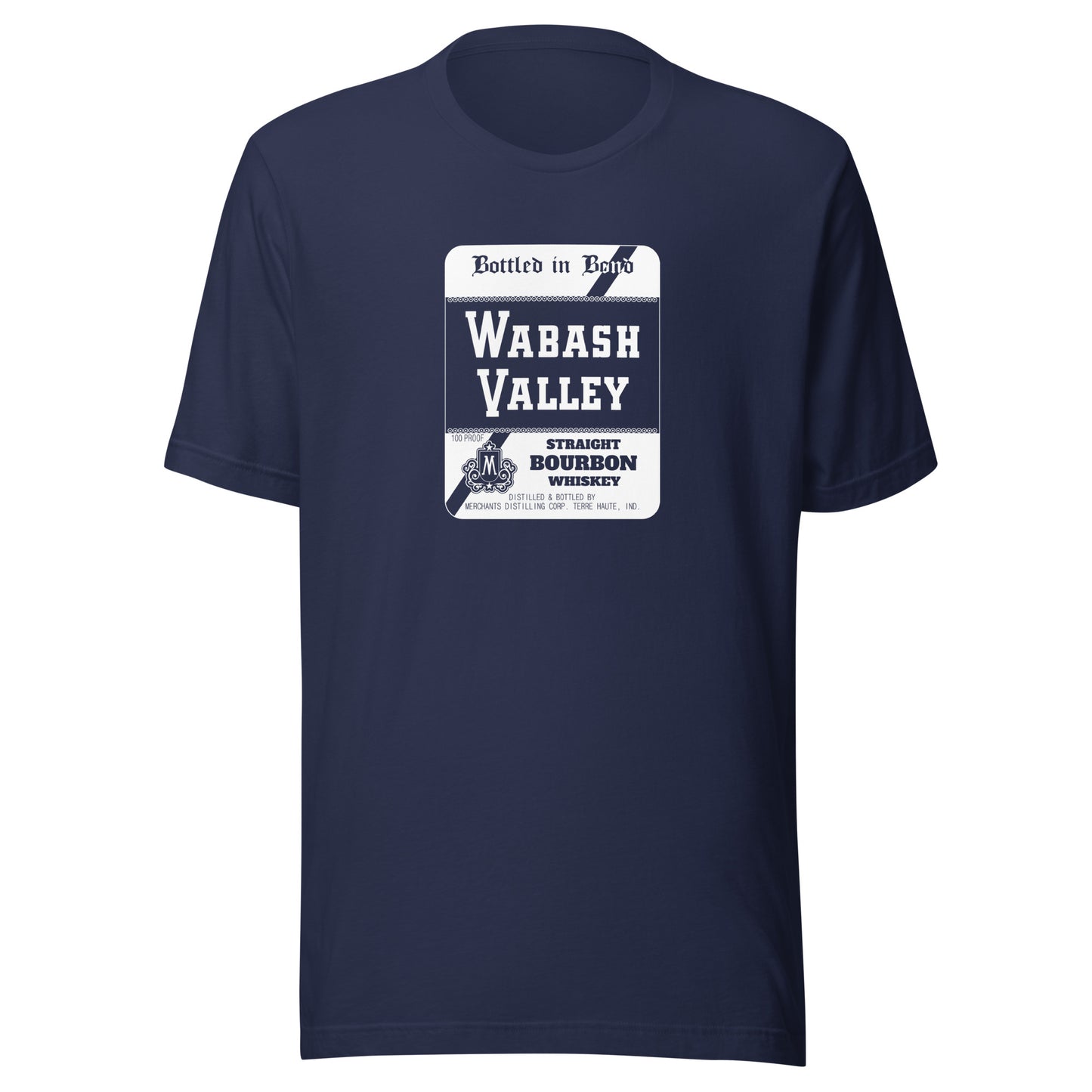 Wabash Valley Whiskey / Merchants Distilling (white) - Terre Haute Indiana - Short-Sleeve Unisex T-Shirt