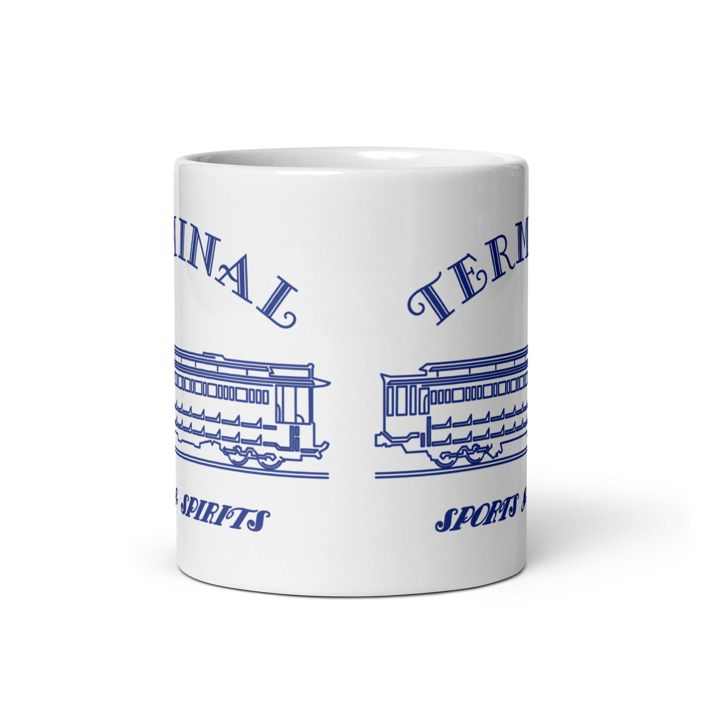 Terminal Sports & Spirits - Terre Haute Indiana - interurban design - Coffee Mug (white)