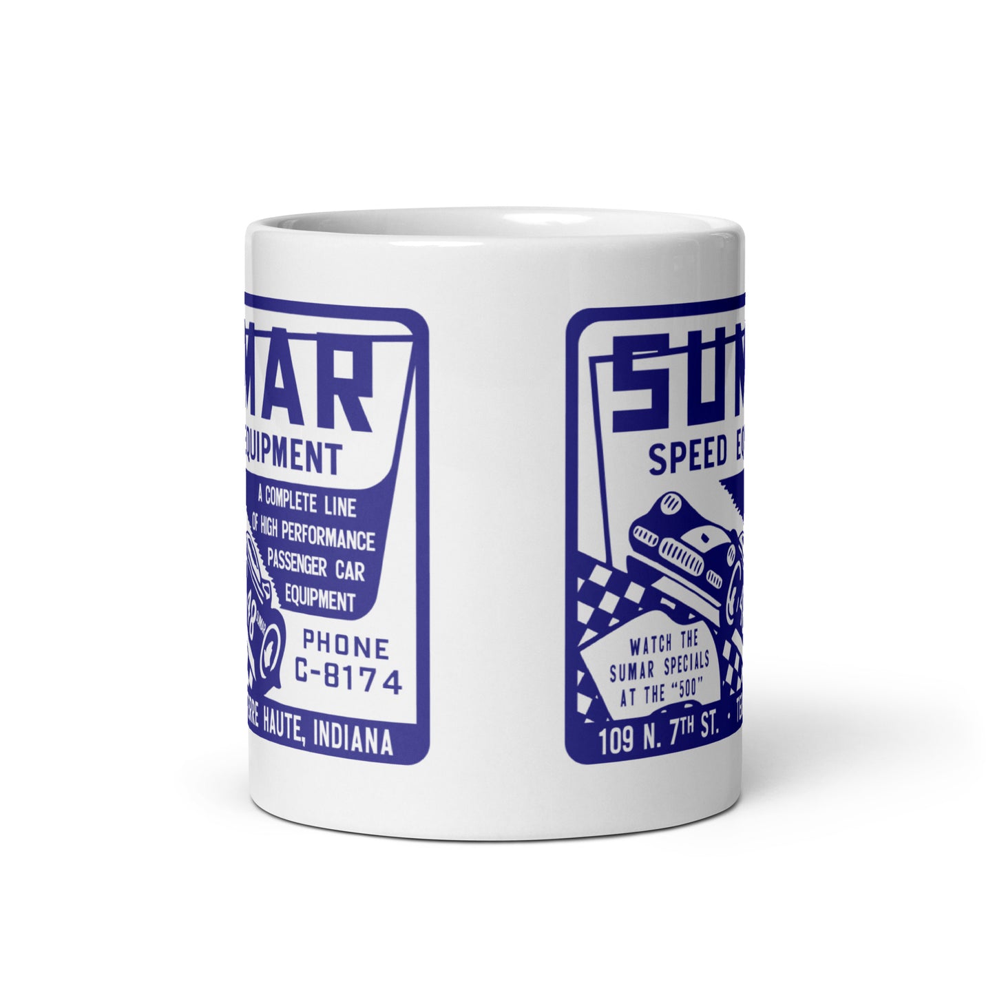 Sumar Speed Equipment - Terre Haute Indiana - design 1 - Coffee mug (white)