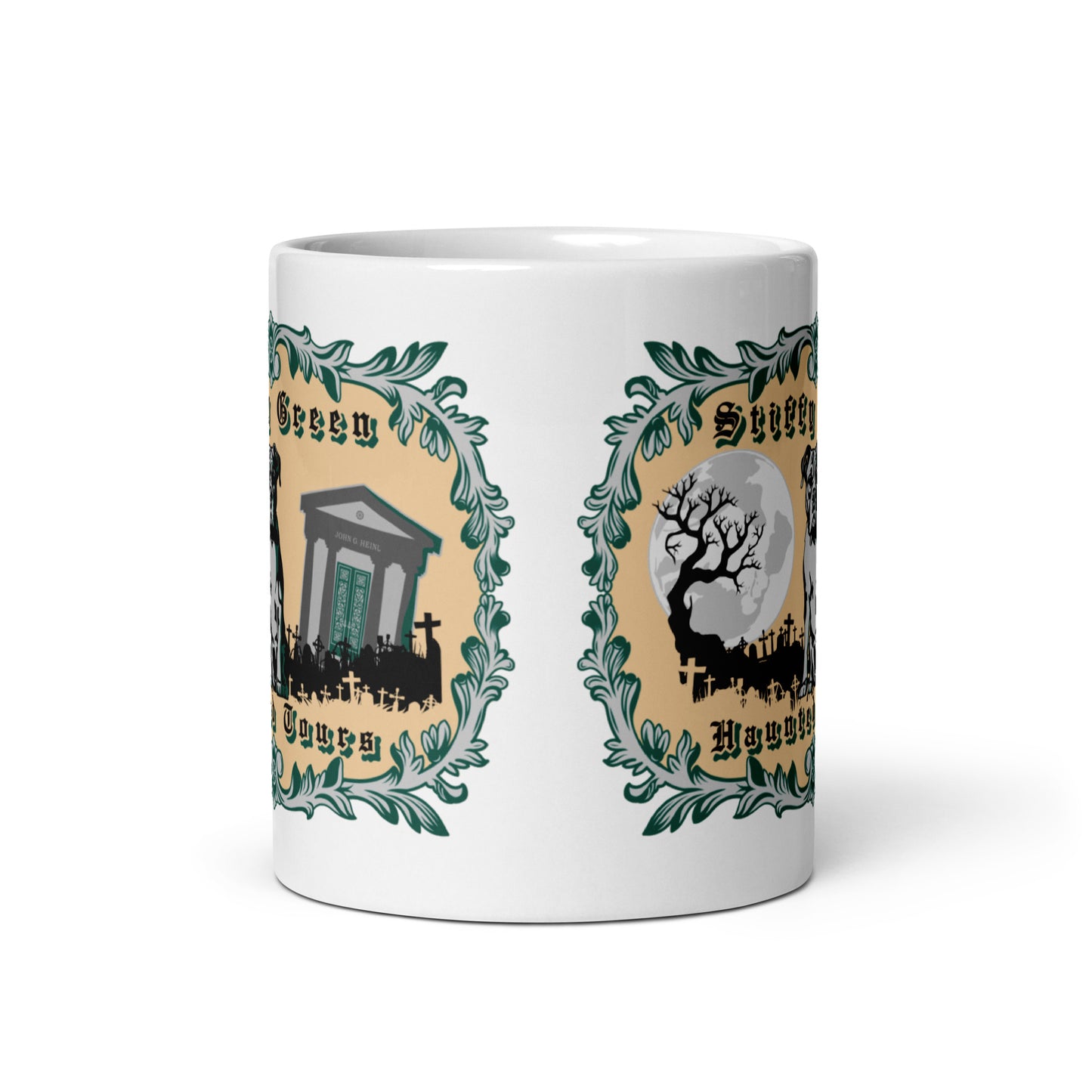 Stiffy Green Haunted Tours - Terre Haute Indiana - Coffee mug (white)