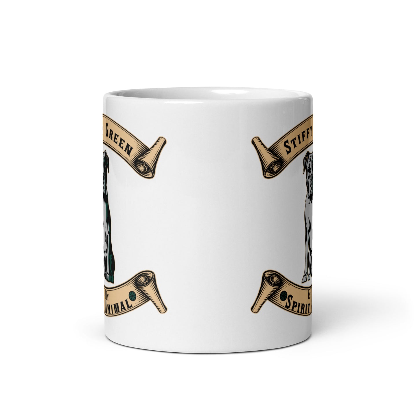 Stiffy Green Spirit Animal - Terre Haute Indiana - Coffee mug (white)