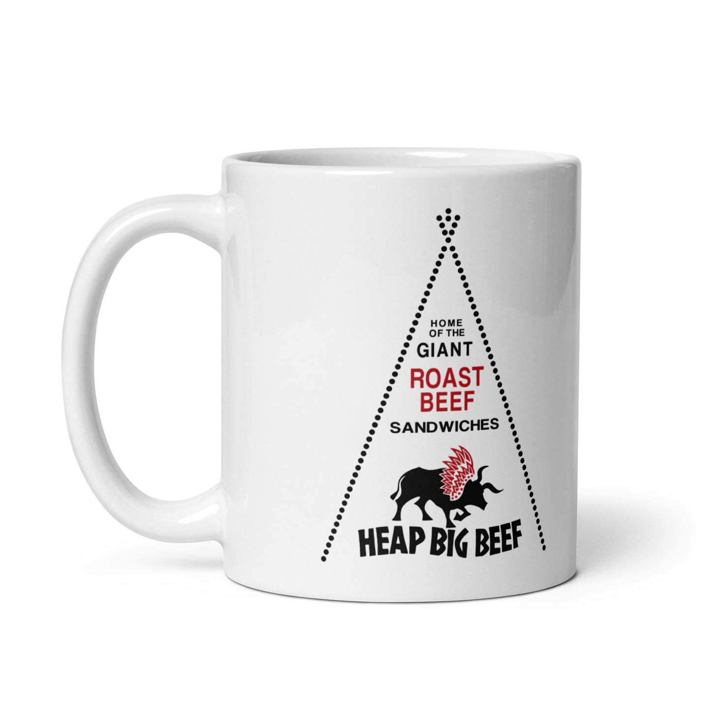Heap Big Beef - Terre Haute Indiana - Coffee mug (white)
