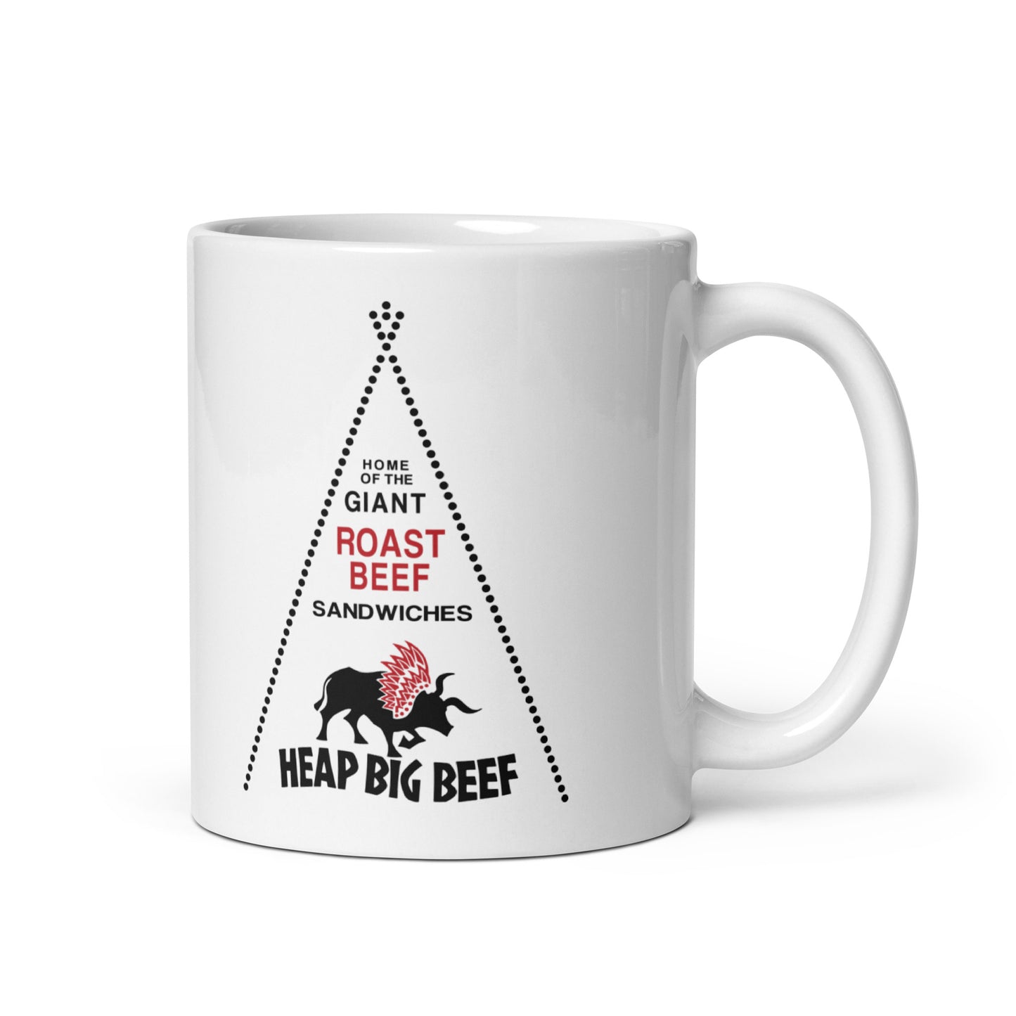 Heap Big Beef - Terre Haute Indiana - Coffee mug (white)