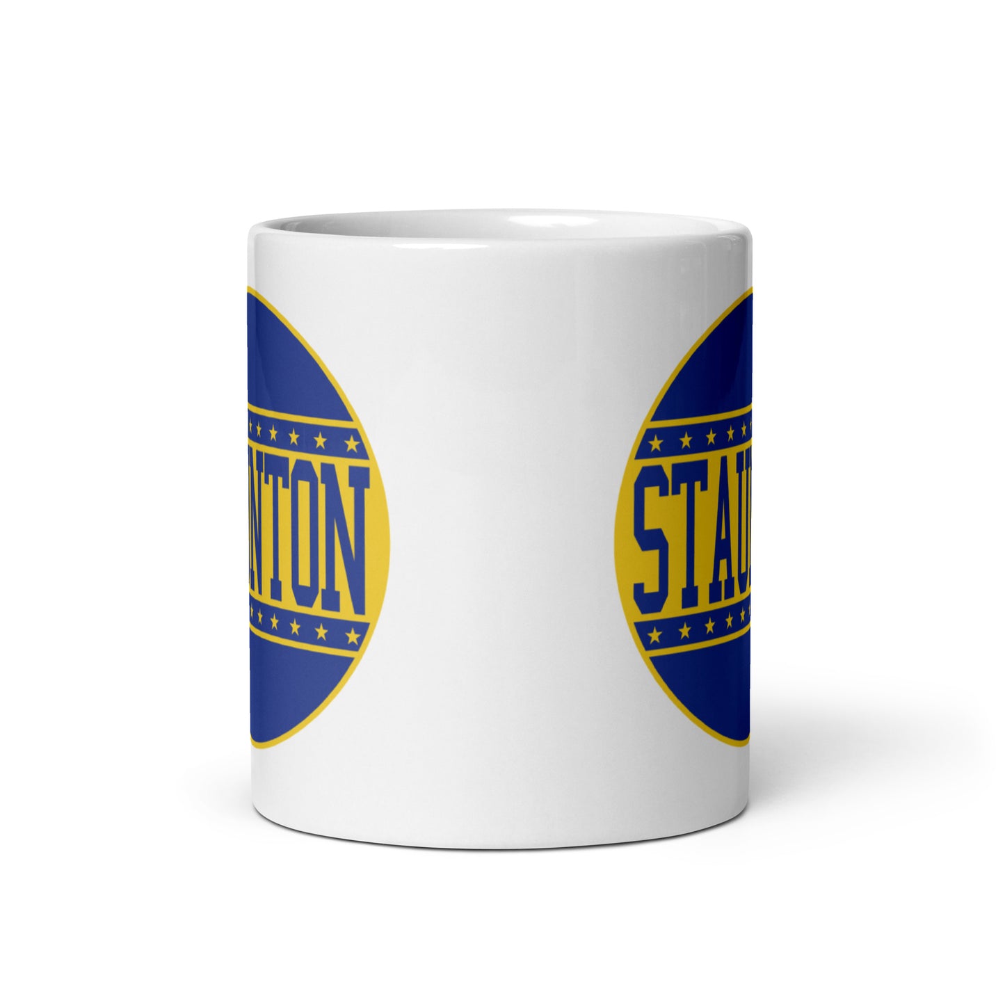 Staunton HS Yellow Jackets - button design - Coffee Mug (white)