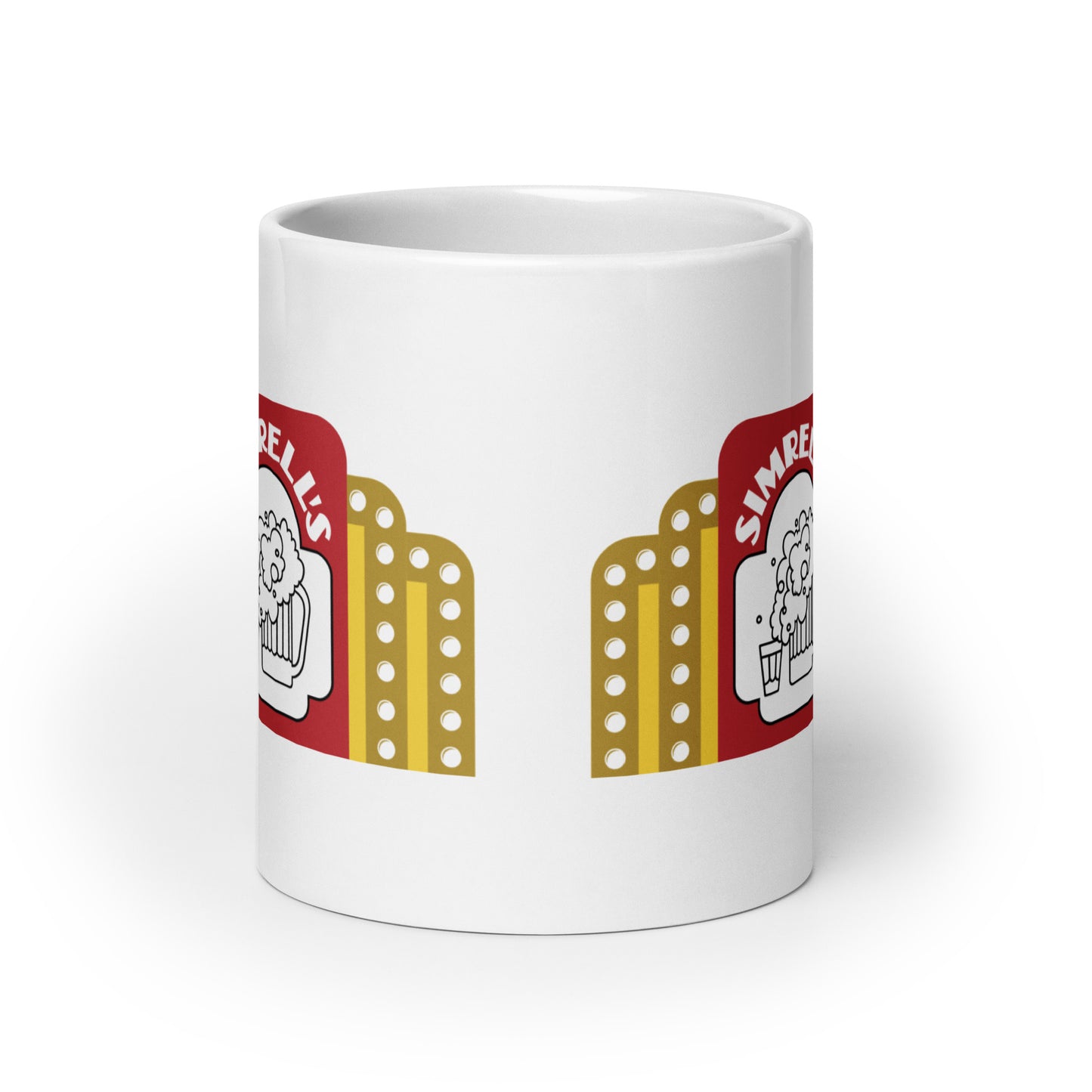 Simmrell's Bar - sign design - Terre Haute Indiana - Coffee Mug (white)