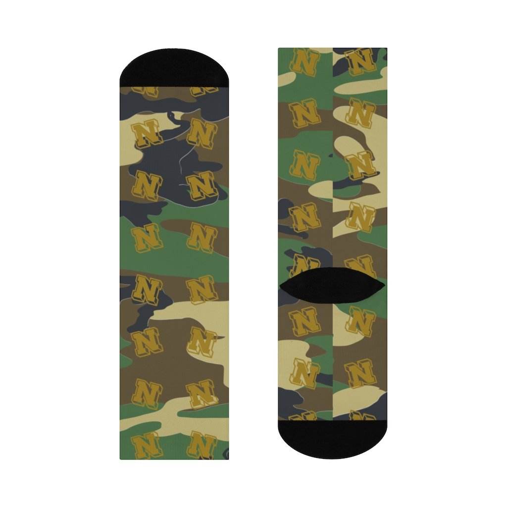 Terre Haute North HS Patriots - Crew Socks - camo - EdgyHaute