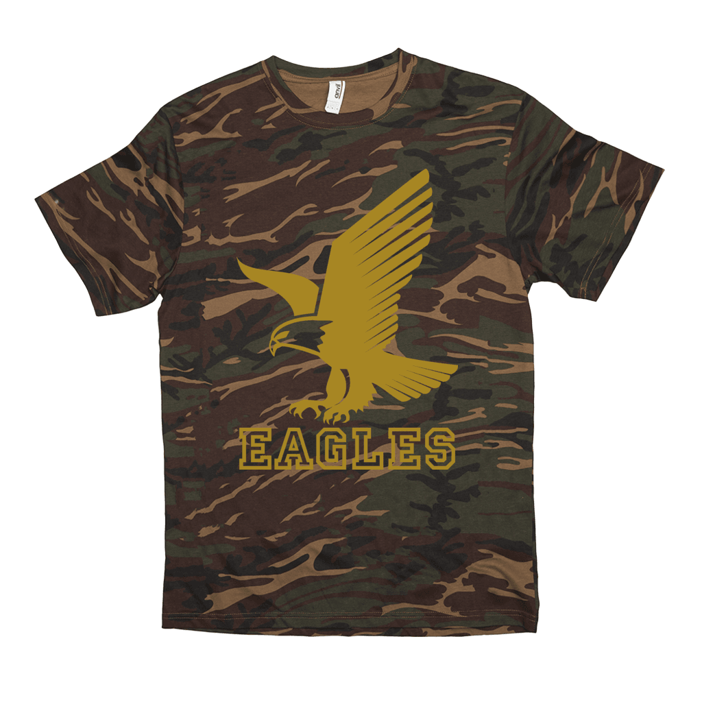 South Putnam MS/HS Eagles - Camo Spirit Game - Short-sleeved camouflage t-shirt - EdgyHaute