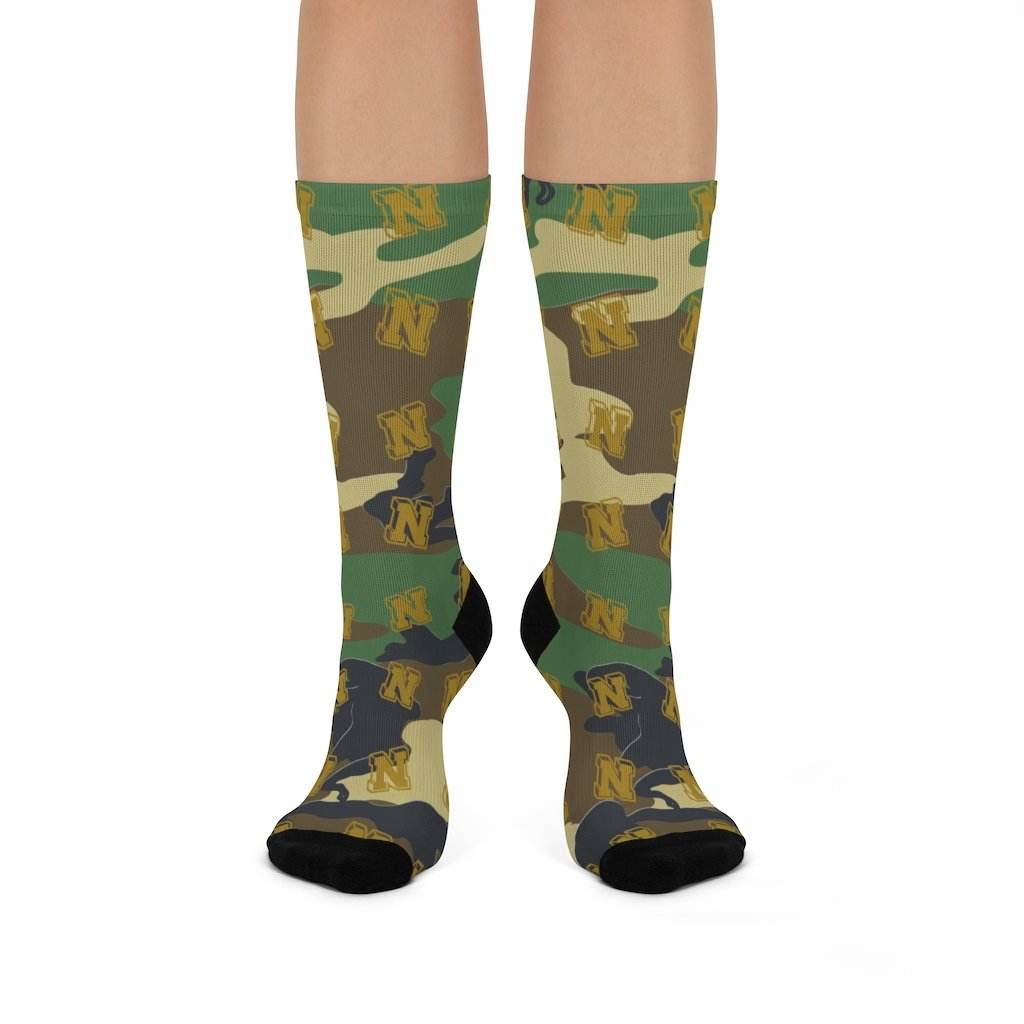 Terre Haute North HS Patriots - Crew Socks - camo - EdgyHaute