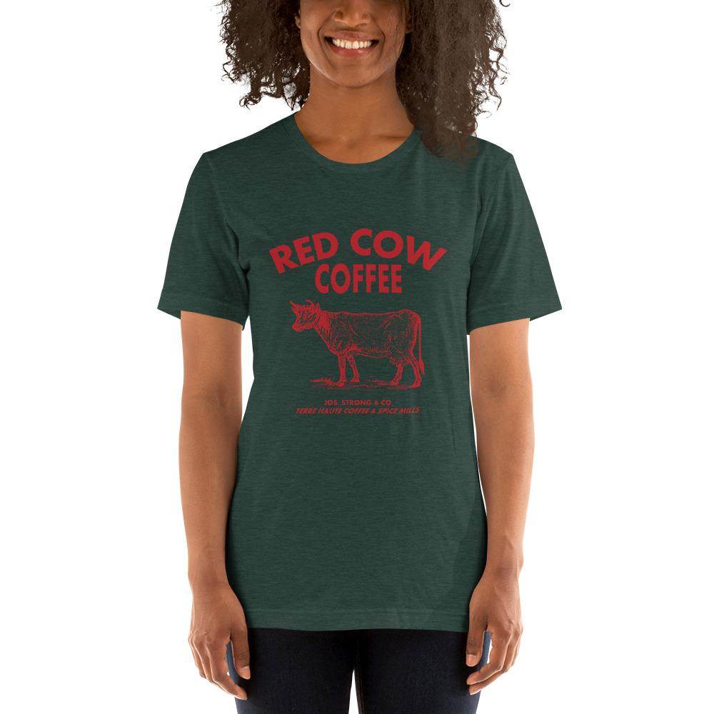 Red Cow Coffee - Terre Haute Indiana - Short-Sleeve Unisex T-Shirt - EdgyHaute