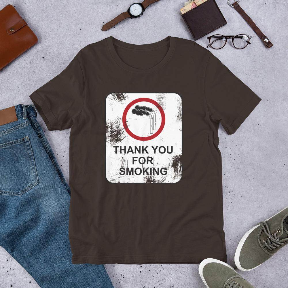 Thank You For Smoking (distressed) - Short-Sleeve Unisex T-Shirt - EdgyHaute