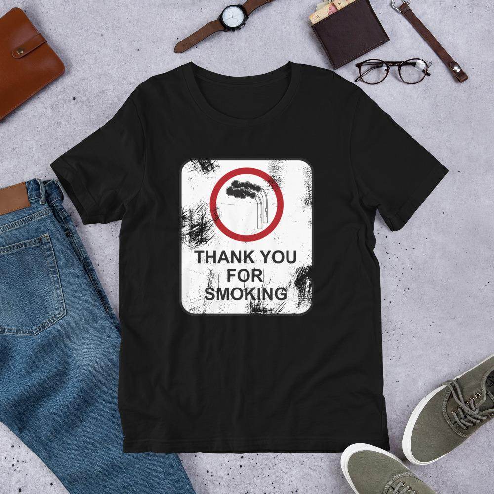 Thank You For Smoking (distressed) - Short-Sleeve Unisex T-Shirt - EdgyHaute