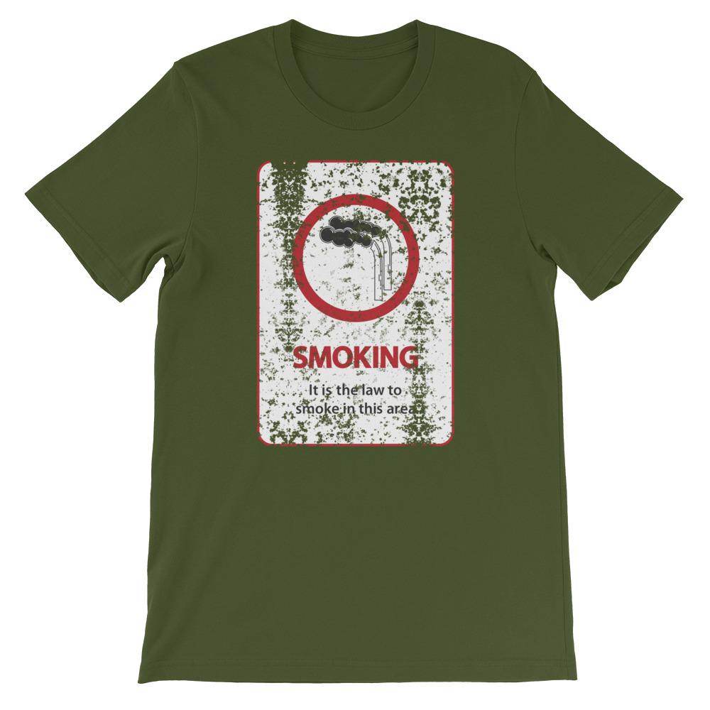It's The Law To Smoke (distressed) - Short-Sleeve Unisex T-Shirt - EdgyHaute