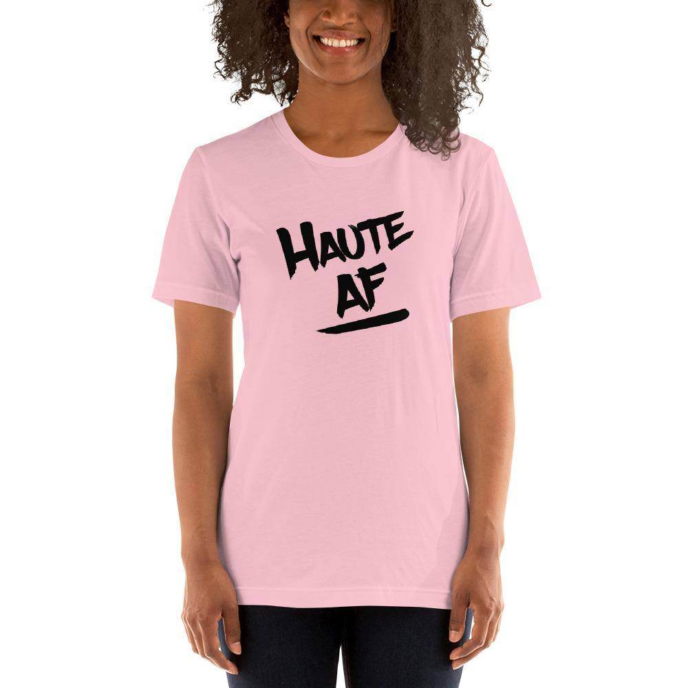 Haute AF (black) - Terre Haute Indiana - Short-Sleeve Unisex T-Shirt - EdgyHaute