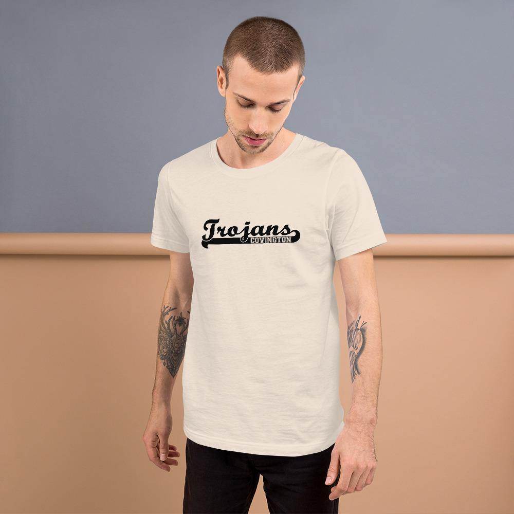 Covington Community HS Trojans - Banner (black) - Short-Sleeve Unisex T-Shirt - EdgyHaute