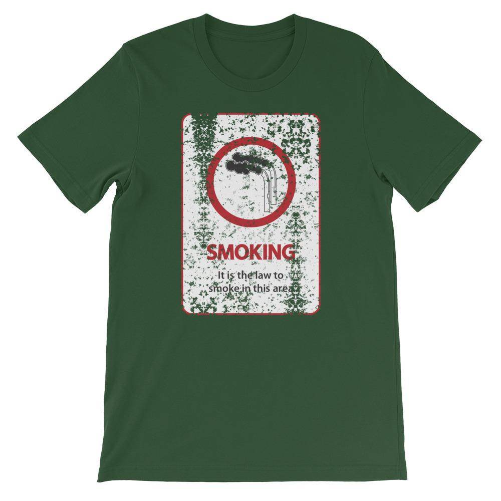 It's The Law To Smoke (distressed) - Short-Sleeve Unisex T-Shirt - EdgyHaute