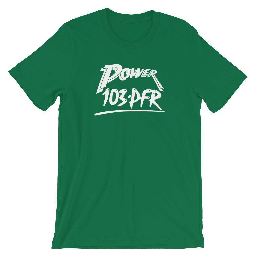 WPFR 103 - Power 103 (white) - Terre Haute Indiana - Short-Sleeve Unisex T-Shirt - EdgyHaute