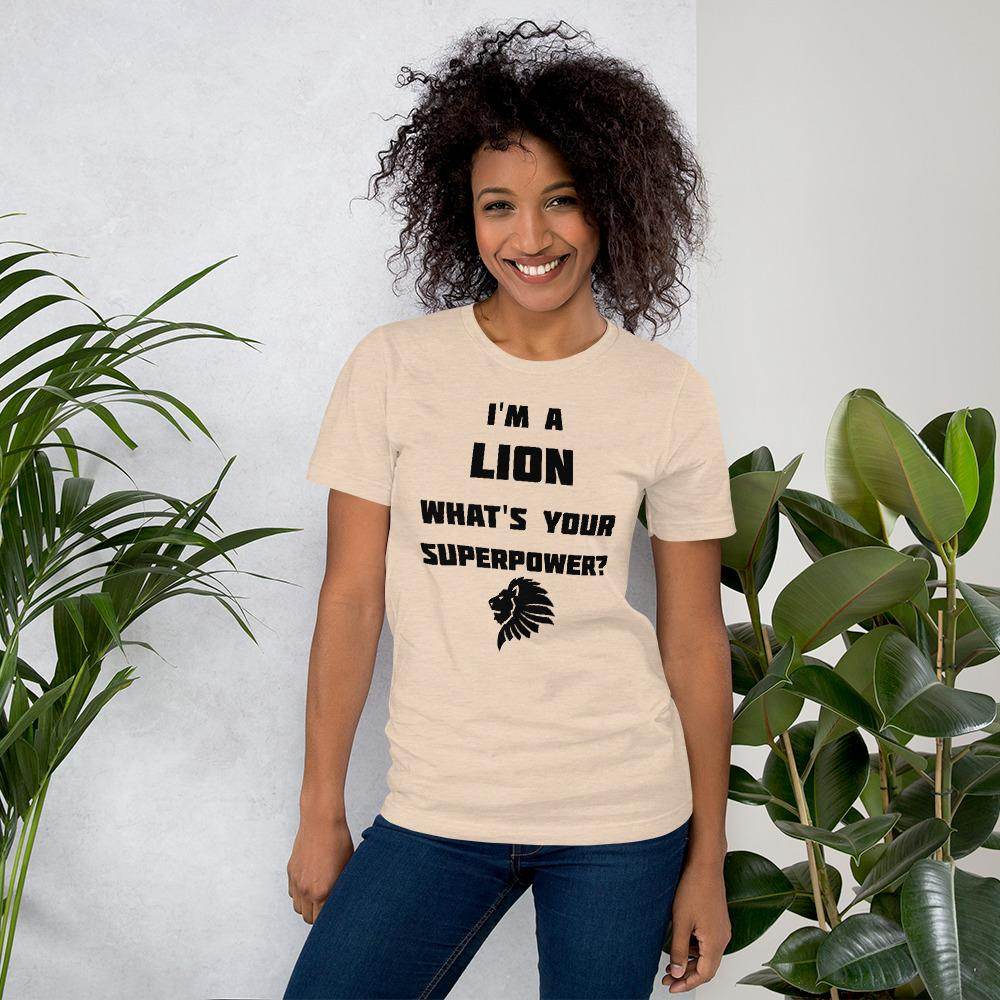 Marshall HS Lions - Superpower (black) - Short-Sleeve Unisex T-Shirt - EdgyHaute