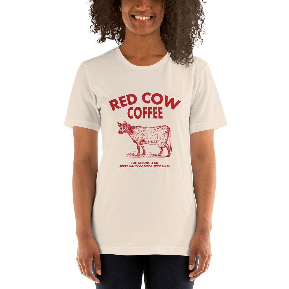 Red Cow Coffee - Terre Haute Indiana - Short-Sleeve Unisex T-Shirt - EdgyHaute