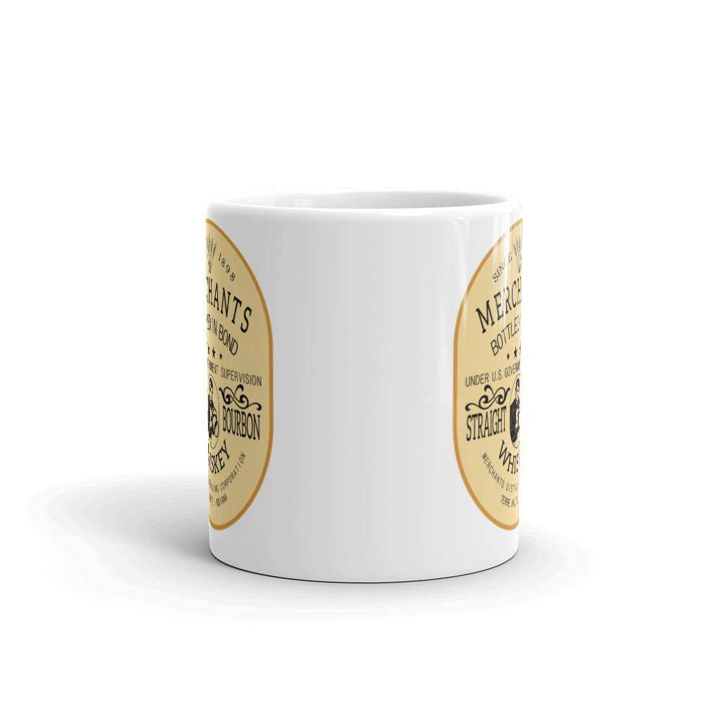 Deluxe Bourbon Whiskey / Merchants Distilling (design 2) - Terre Haute Indiana - Coffee Mug - EdgyHaute