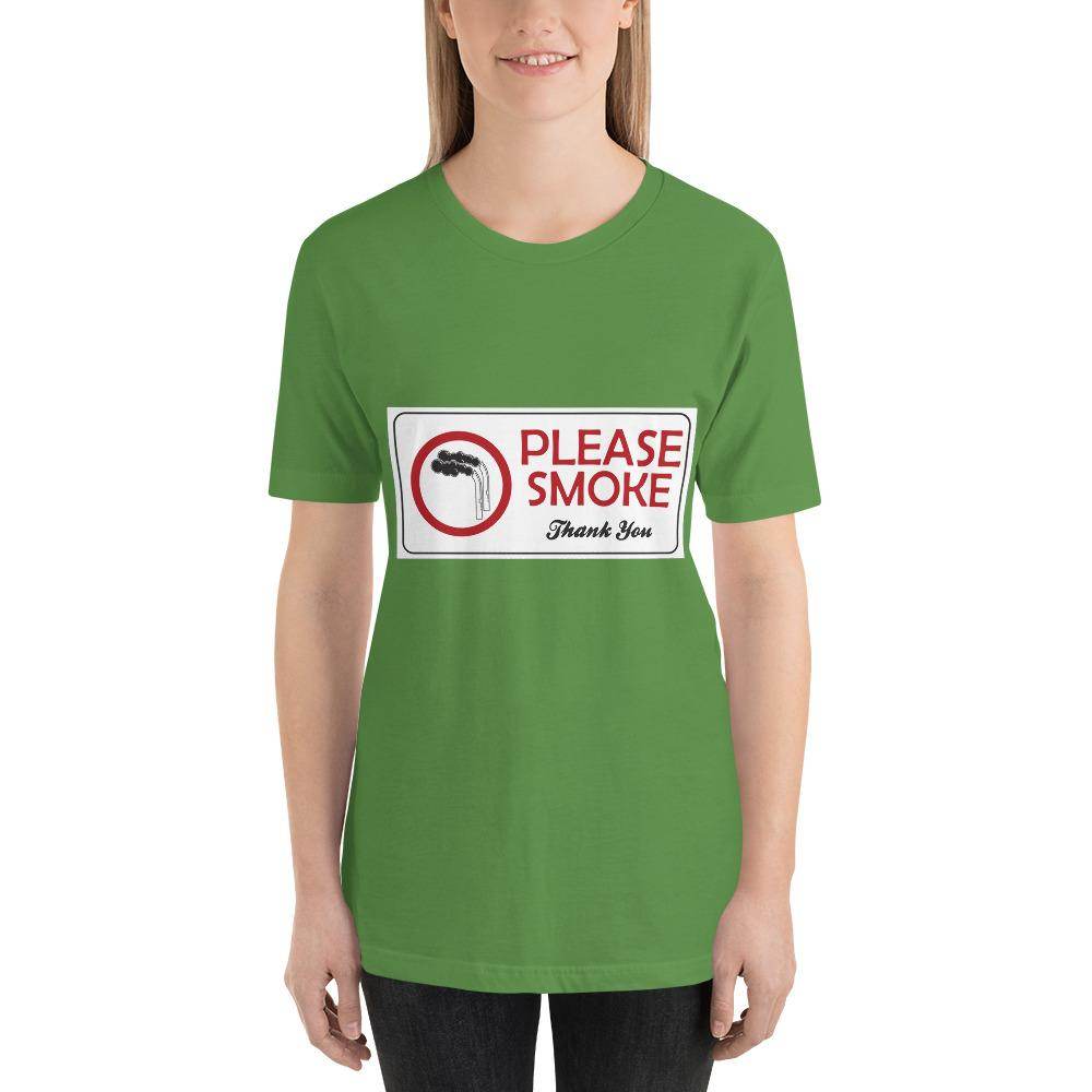 Please Smoke - Short-Sleeve Unisex T-Shirt - EdgyHaute