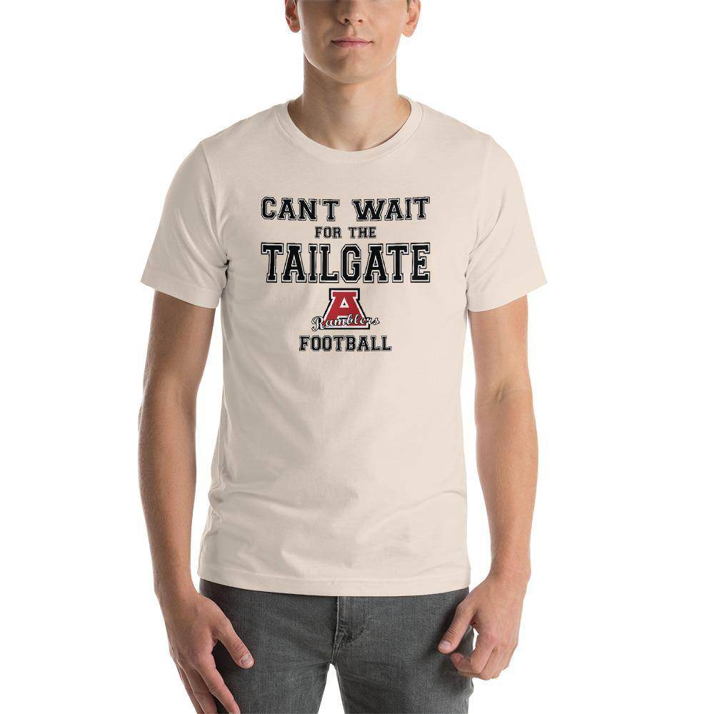 Attica Junior-Senior HS Red Ramblers - Tailgate (black/white) - Short-Sleeve Unisex T-Shirt - EdgyHaute