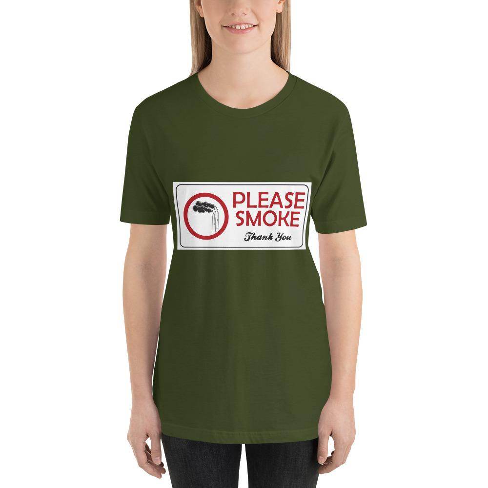 Please Smoke - Short-Sleeve Unisex T-Shirt - EdgyHaute
