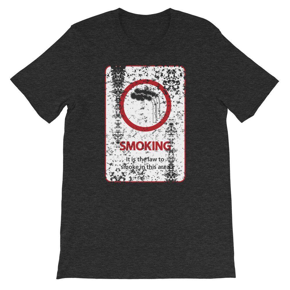 It's The Law To Smoke (distressed) - Short-Sleeve Unisex T-Shirt - EdgyHaute