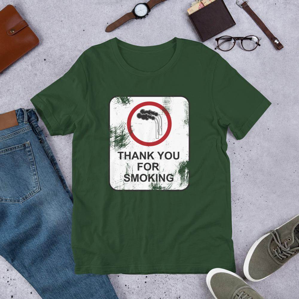 Thank You For Smoking (distressed) - Short-Sleeve Unisex T-Shirt - EdgyHaute
