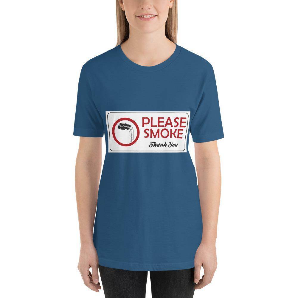 Please Smoke - Short-Sleeve Unisex T-Shirt - EdgyHaute