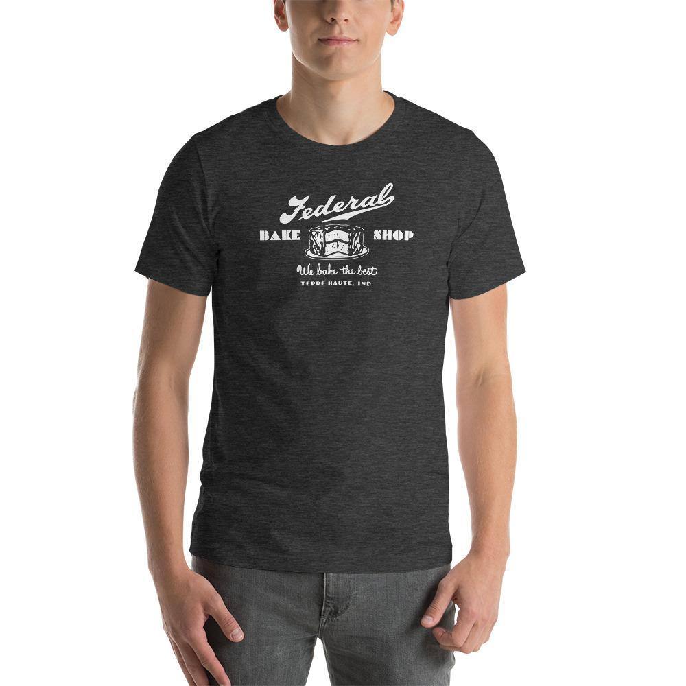 Federal Bake Shop (white) - Terre Haute Indiana - Short-Sleeve Unisex T-Shirt - EdgyHaute