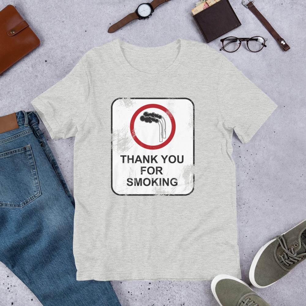 Thank You For Smoking (distressed) - Short-Sleeve Unisex T-Shirt - EdgyHaute