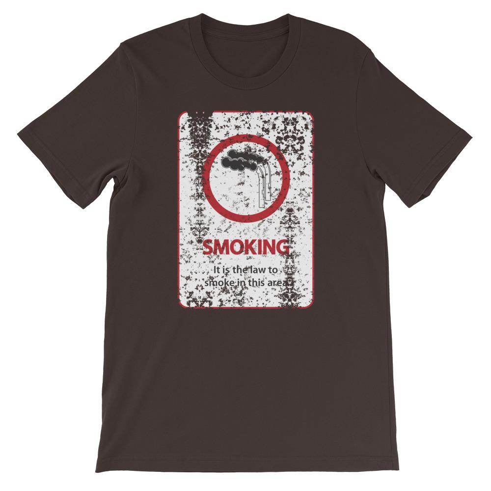 It's The Law To Smoke (distressed) - Short-Sleeve Unisex T-Shirt - EdgyHaute