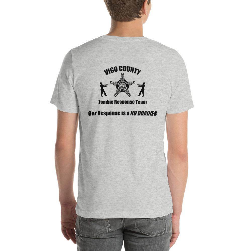 IN-Vigo County-Vigo County Sheriff-Zombie Response Team (black) - Short-Sleeve Unisex T-Shirt - EdgyHaute