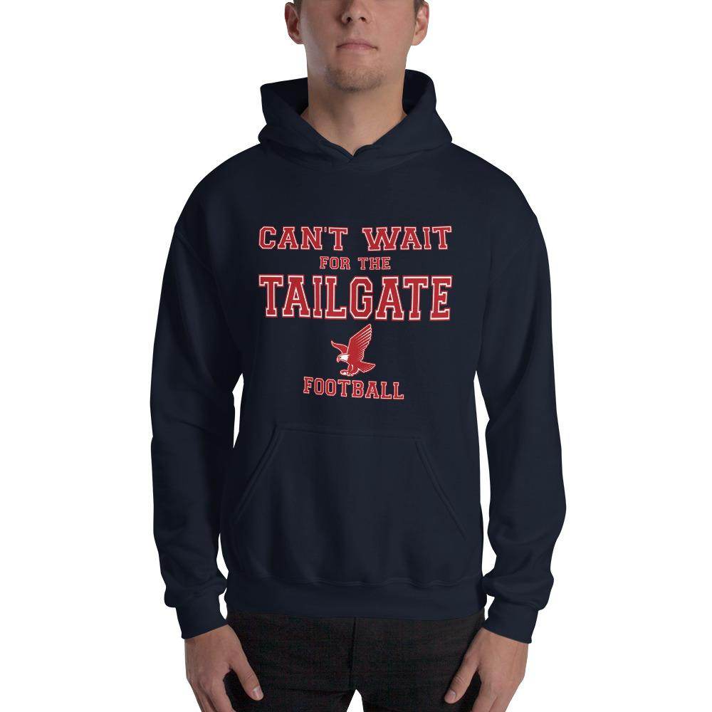 South Putnam MS/HS Eagles - Tailgate (red/white) - Hooded Sweatshirt - EdgyHaute