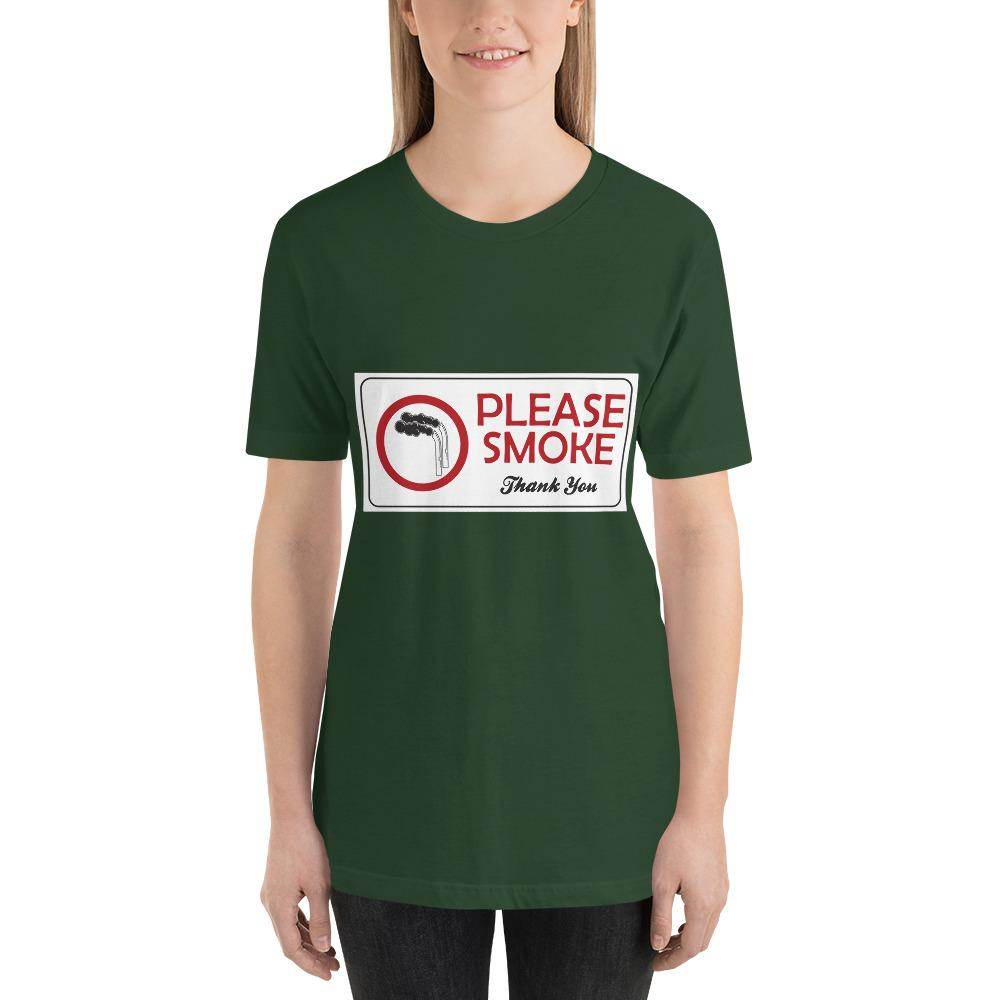 Please Smoke - Short-Sleeve Unisex T-Shirt - EdgyHaute