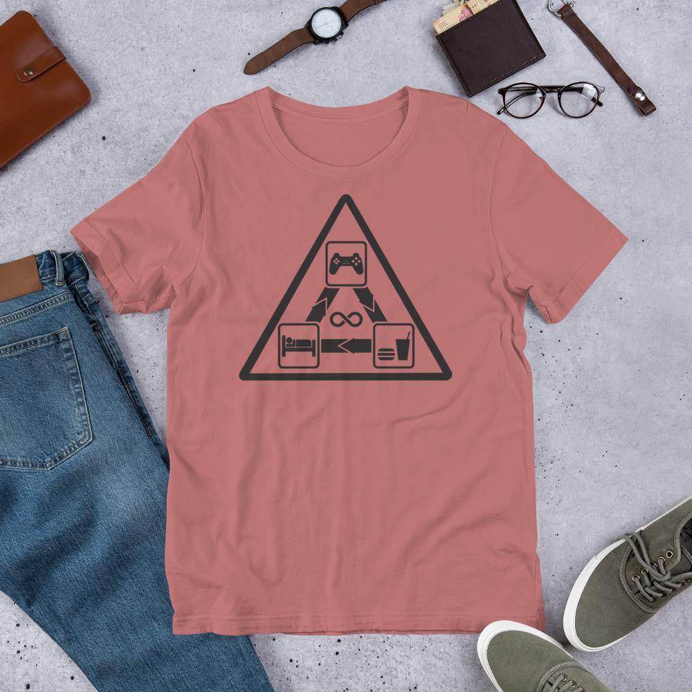 Gamer's Daily Life (black) - Short-Sleeve Unisex T-Shirt - EdgyHaute