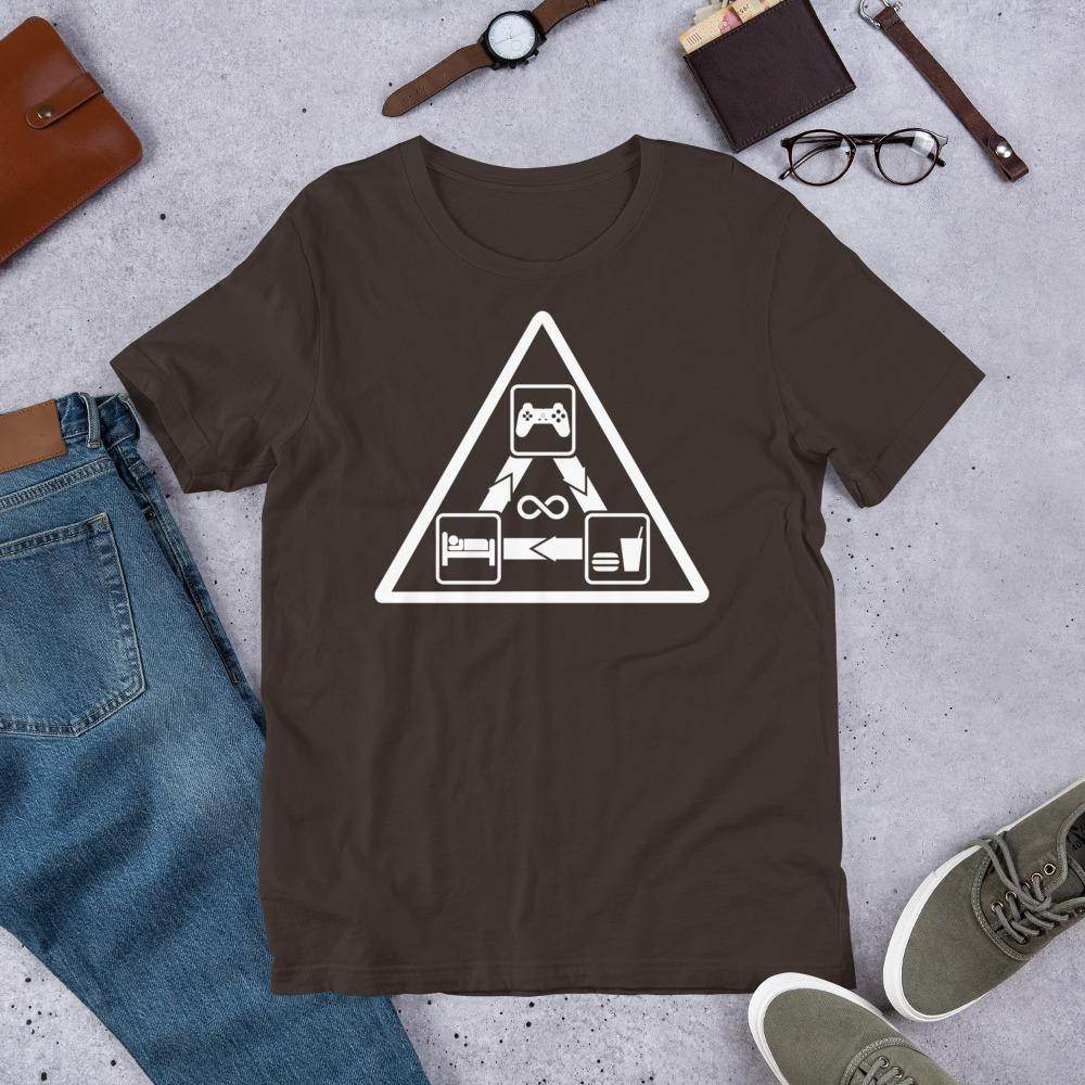 Gamer's Daily Life (white) - Short-Sleeve Unisex T-Shirt - EdgyHaute