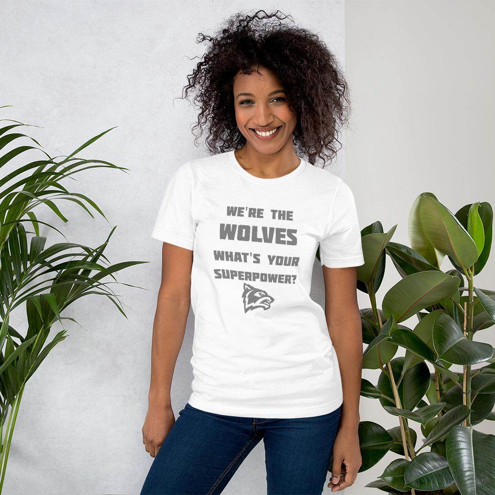 Parke Heritage HS Wolves - Superpower (gray) - Short-Sleeve Unisex T-Shirt - EdgyHaute